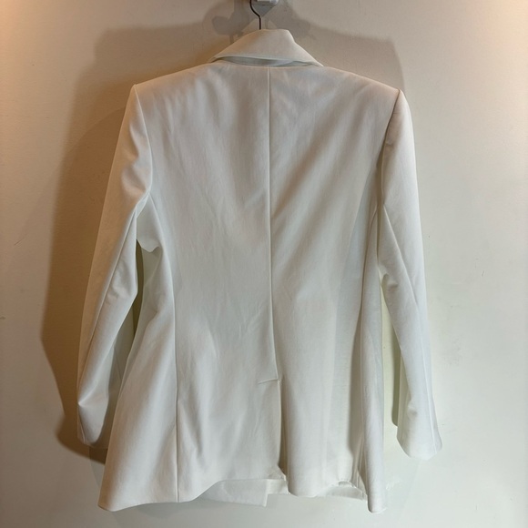 EXPRESS Sz L Blazer Double Breasted Lined Gold Buttons Shoulder Pads NEW W/ TAG - Picture 7 of 9